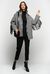 Pea coat with fringe