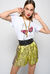 Shorts in twill stampa snake
