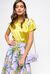 Short sleeve silk satin top