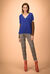 Maglia a V punto pannocchia con cut-out