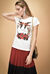 T-shirt stampata con strass