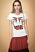 T-shirt stampata con strass