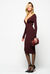 Plunge neck knit dress
