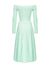 Abito off-shoulders in maglia a costine