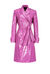 Crocodile-print trench coat