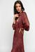 Red animal pattern jacquard dress