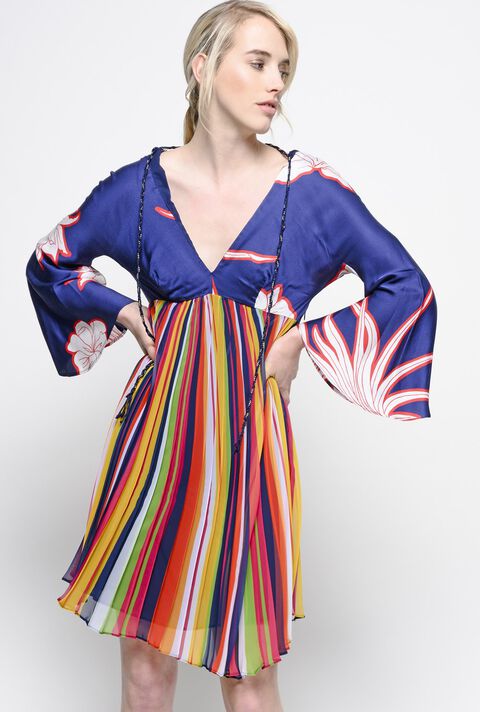 Abito in raso e georgette - PINKO