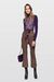 Pantalone a quadri in lana stretch