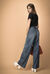 Pantaloni flared in denim comfort