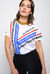 T-shirt con bande lettering