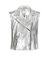 Gilet stile chiodo in pelle metallizzata