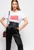 T-shirt lettering in jersey di cotone