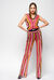 Top in jersey rachel di viscosa a righe multicolor