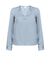 Blusa in raso di seta con scollo a V