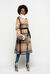 Cappotto check con frange