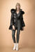 Technical fabric duvet coat with studs