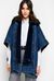 Mantella in denim rigido e faux fur