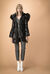 Technical fabric duvet coat with studs
