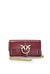 Leather wallet with shoulder strap