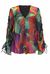 Blusa in creponne stampa macro foglie