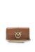 Leather wallet with shoulder strap