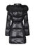 Technical fabric duvet coat with studs