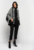 Pea coat with fringe