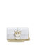 Leather wallet with shoulder strap