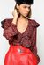 Red animal pattern bodysuit