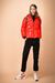 Short glossy effect quilted jacket