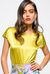 Short sleeve silk satin top