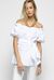 Blusa off-shoulders in popeline di cotone
