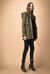 Parka in cotone con cappuccio faux fur