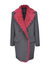 Cappotto in panno con revers in ecopelliccia