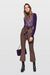 Pantalone a quadri in lana stretch