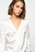 Stretch satin blouse