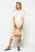 Net stitch weave skirt with fringe