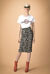 T-shirt in jersey con scritta e strass