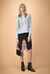 Blusa in raso di seta con scollo a V