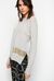 Pullover with metallic stripe