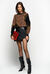Animal pattern jacquard pullover