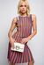 Top a righe multicolor con frange