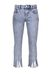 Jeans cinque tasche con sfrangiatura