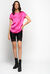 Stretch satin T-shirt