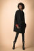 Cappotto in panno con revers a coste