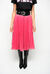 Pleated skirt in laminated georgette