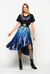 Skirt with sequins and pleating