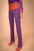 Pantalone bicolor in lana lucida