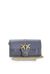 Leather wallet with shoulder strap
