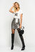 All-over sequin mini skirt